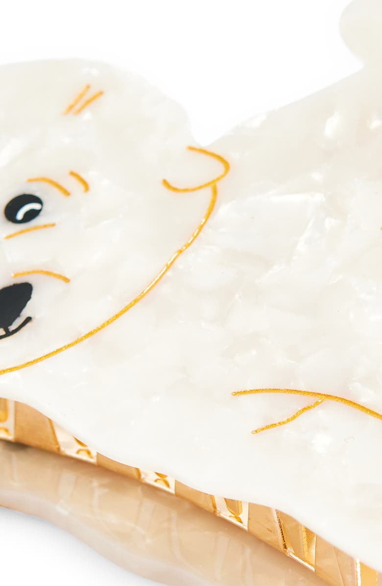 Solar Eclipse Bichon Frise Hair Clip, Alternate, color, 