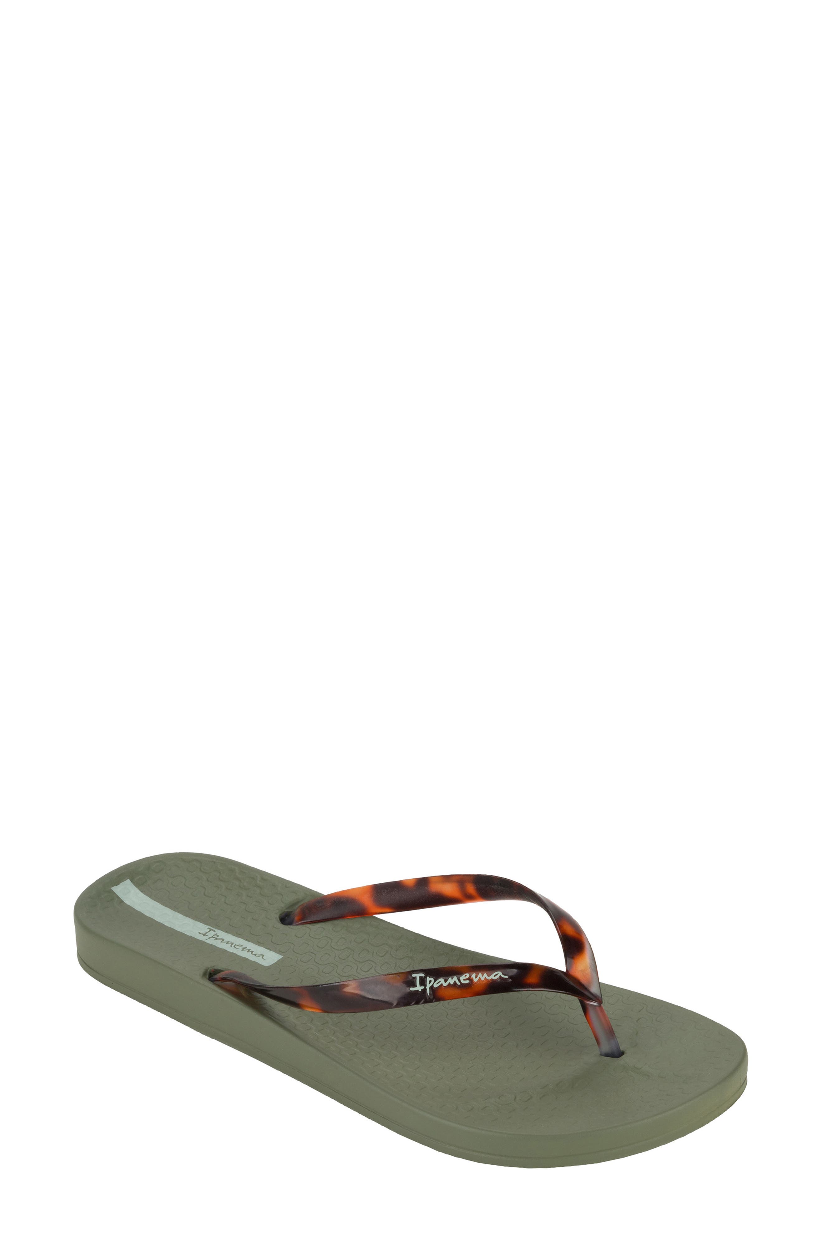 Ipanema Ana Flip Flop, Main, color, Green/ Clear
