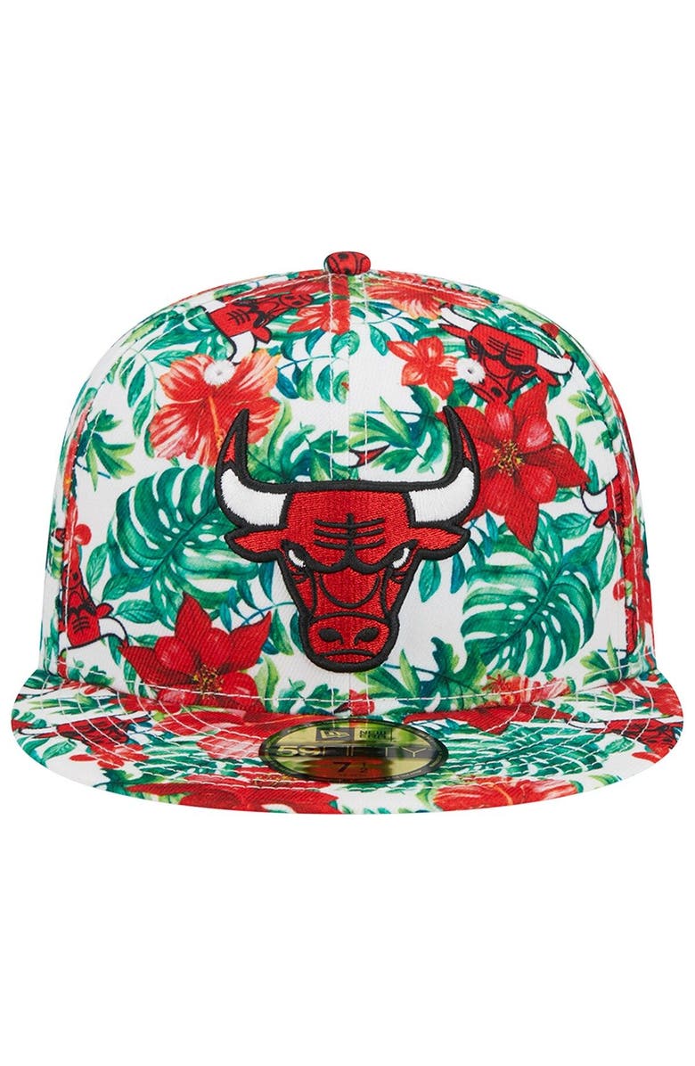 New Era Men's New Era Chicago Bulls Tropical Hibiscus 59FIFTY Fitted Hat, Alternate, color, 