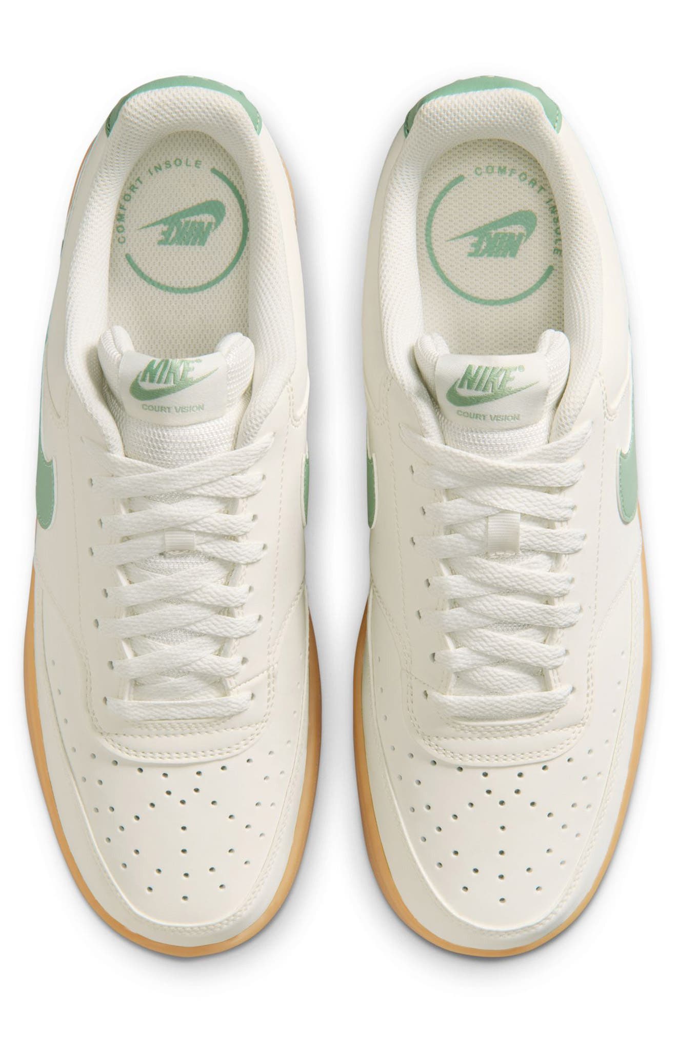 Nike Court Vision Low Top Sneaker, Alternate, color, Sail/ Steam