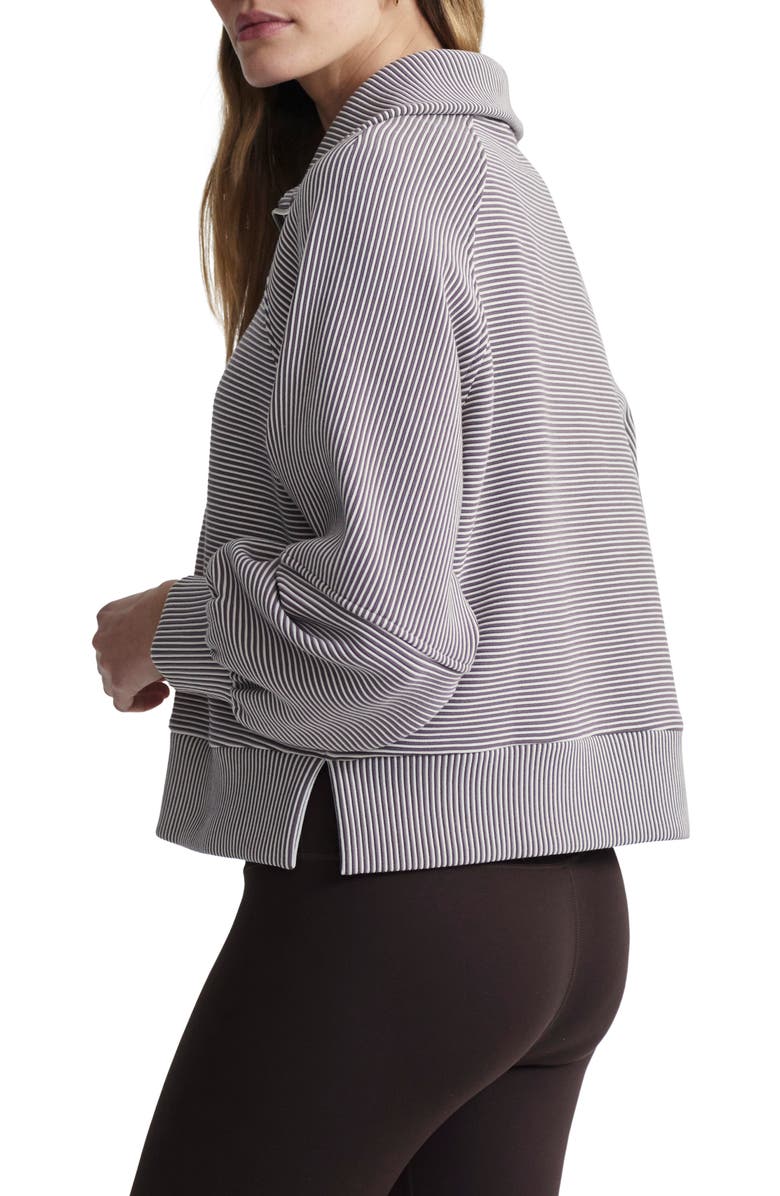 Varley Milano Half-Zip Sweatshirt, Alternate, color, Cocoa Berry/ Egret