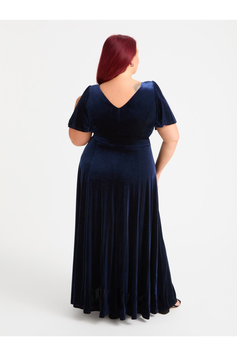 Isabelle Panne Velvet Maxi Dress, Alternate, color, Midnight Panne Velvet