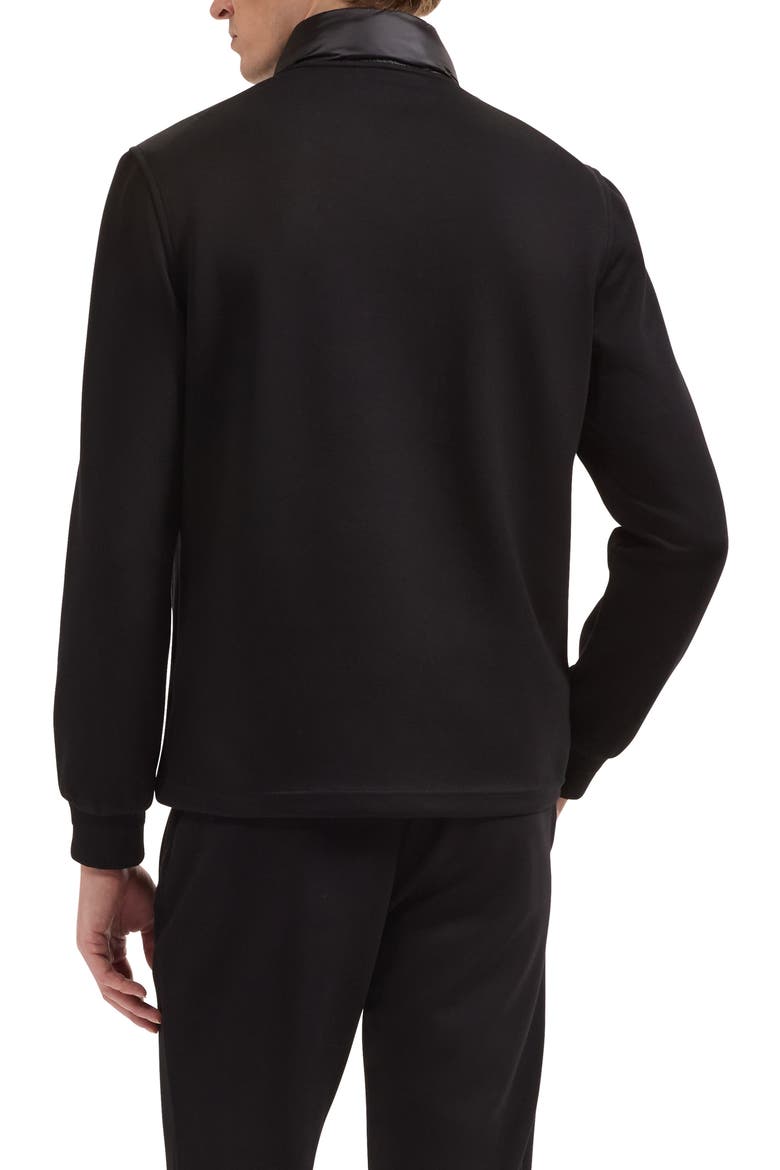 Soft Touch Quilted Quarter Zip Pullover, Alternate, color, BLACK