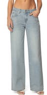 EDIKTED Everly Studded Low Rise Baggy Jeans