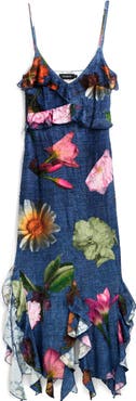 Desigual Ruffle Maxi Slipdress