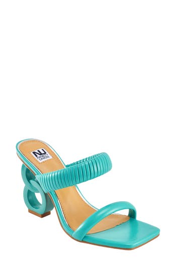 Ninety Union Raddle Square Toe Sandal In Green