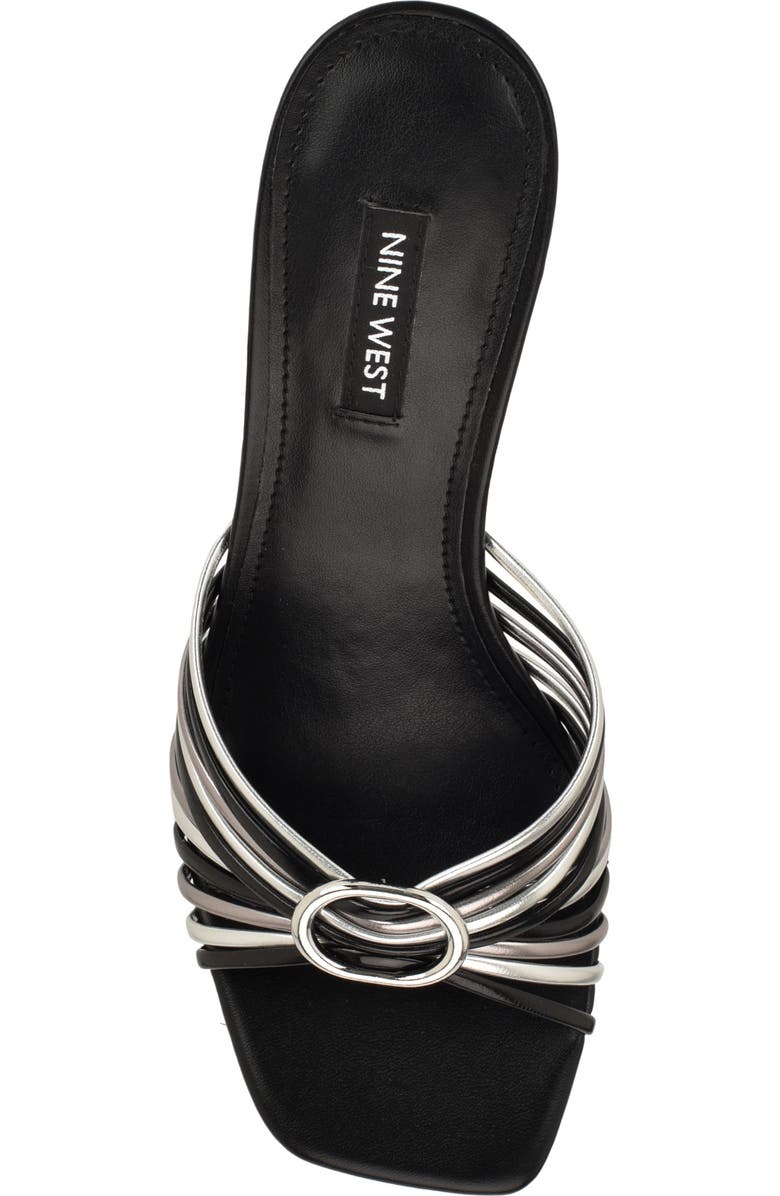 Nine West Dumel Sandal, Alternate, color, Black/ Silver/ Pewter