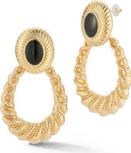 SPHERA MILANO Twisted Doorknocker Drop Earrings
