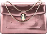 Pre-Owned Bvlgari Serpenti Forever Shoulder Bag Metallic Leather Medium