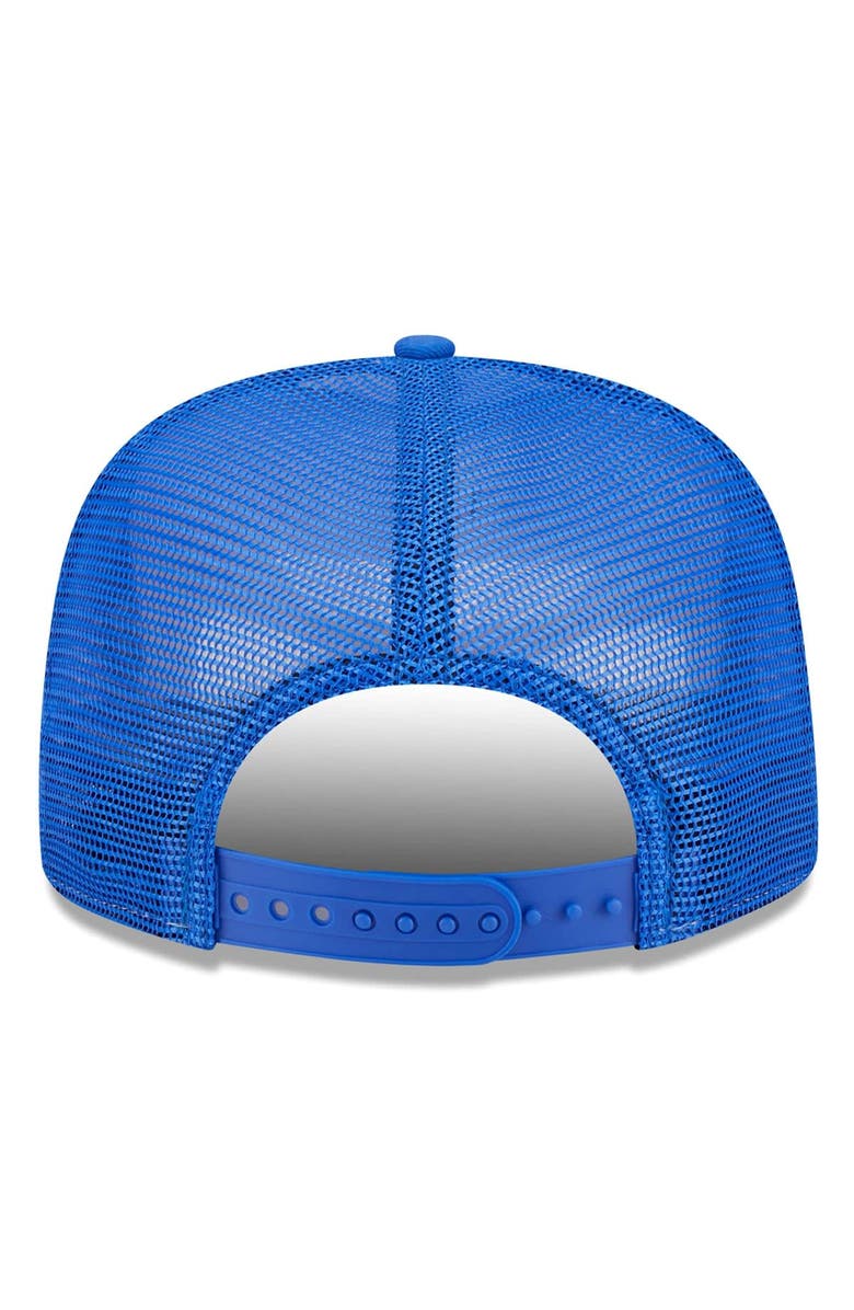 New Era Men's New Era White/Royal Los Angeles Rams Banger 9FIFTY Trucker Snapback Hat, Alternate, color, White