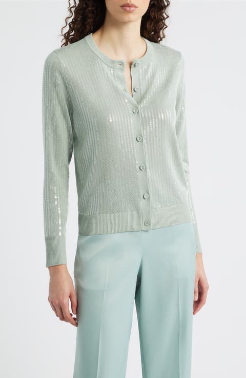 Clear Sequin Cardigan