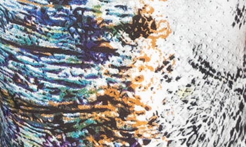 Raga Paint Print Pull-on Shorts In Blue Rust
