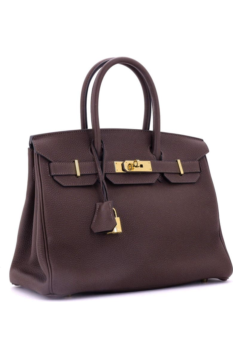 Pre-Owned Hermes Birkin Handbag Brown Novillo with Gold Hardware 30, Alternate, color, Havane