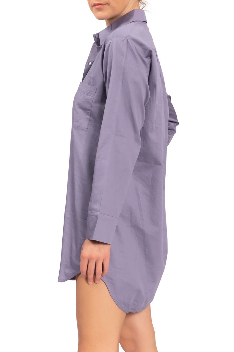 Rick Cotton Sleep Shirt, Alternate, color, VIOLET