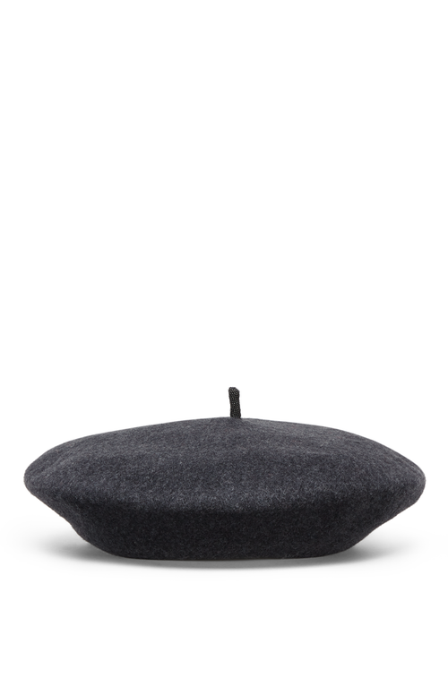 Brunello Cucinelli Wool Beret In Gray