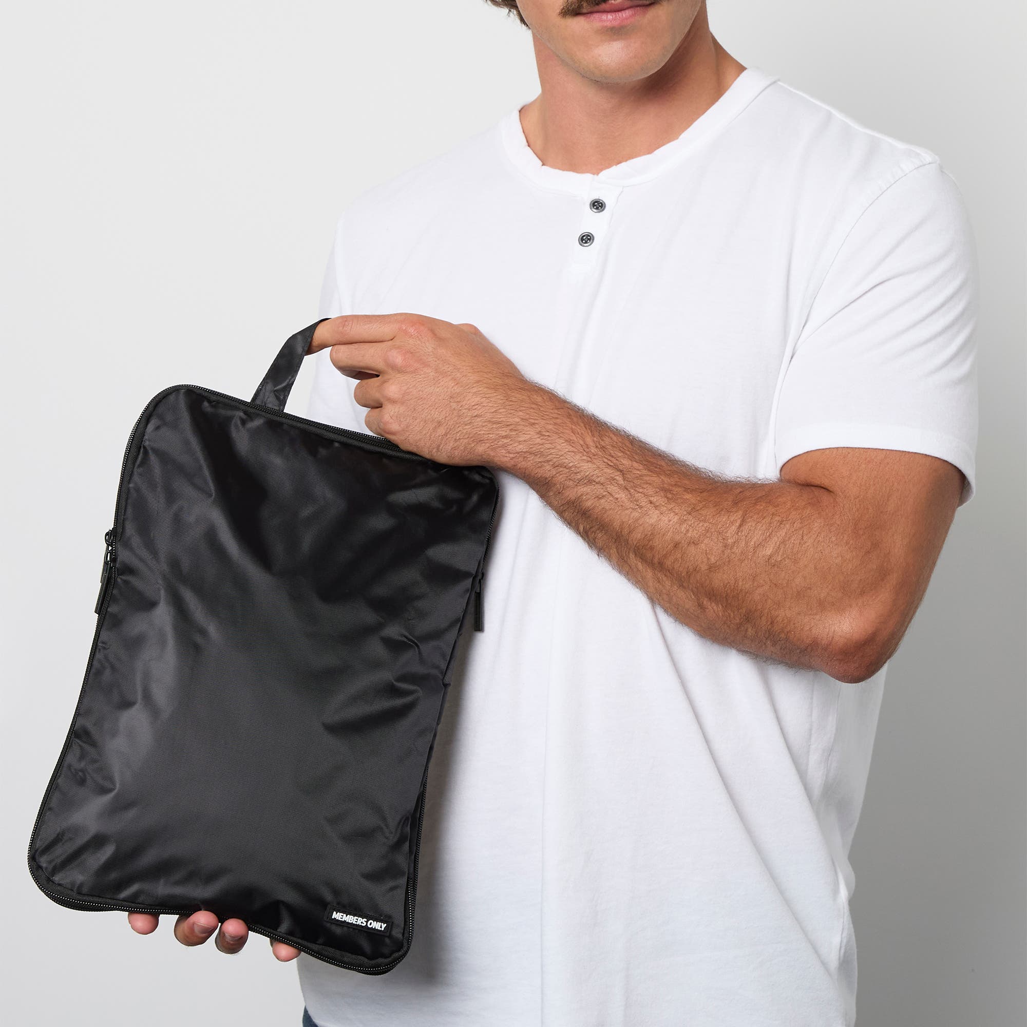 Members Only Compact Travel Organizer Bag, Alternate, color, Black