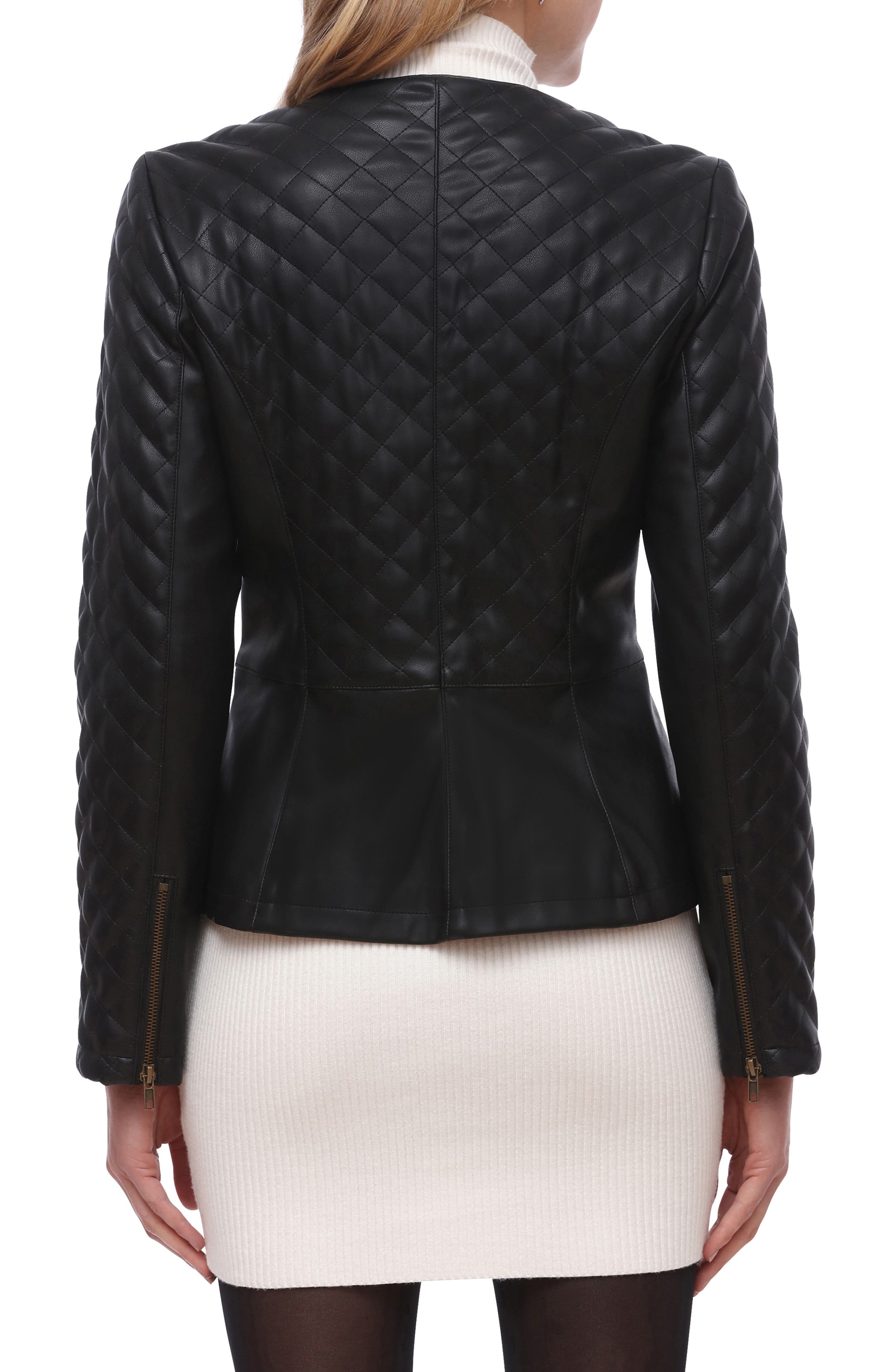 Zip-Up Faux Leather Jacket - image 2