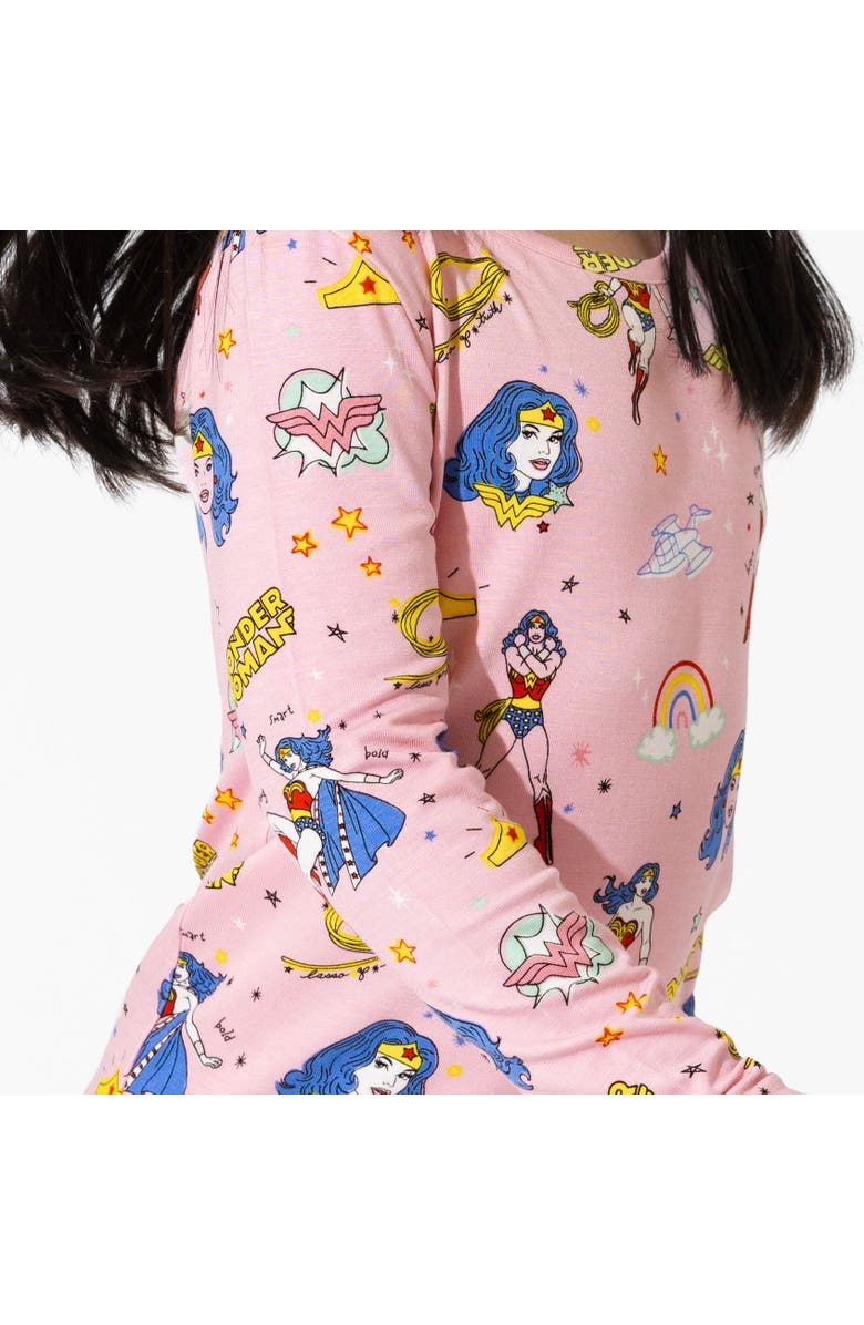 Bellabu Bear Kids' Wonder Woman Set of 2 Piece Pajamas, Alternate, color, Wonder Woman
