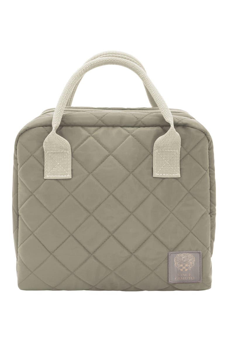 Diamond Quilted Lunch Bag, Main, color, SAGE