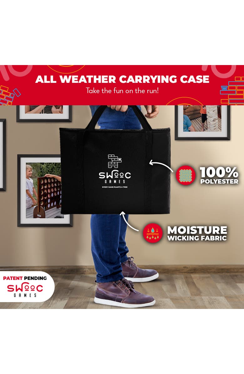 Swooc Games Giant Tower Party Game with Hidden Shots, Alternate, color, Beige