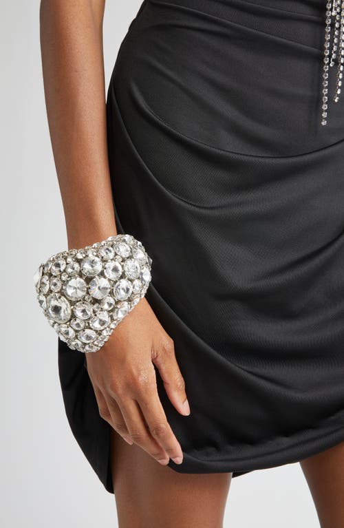 Area Crystal Cluster Cuff Bracelet