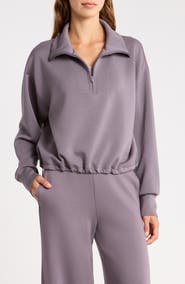 Z by Zella Whisper Knit Half Zip Sweatshirt