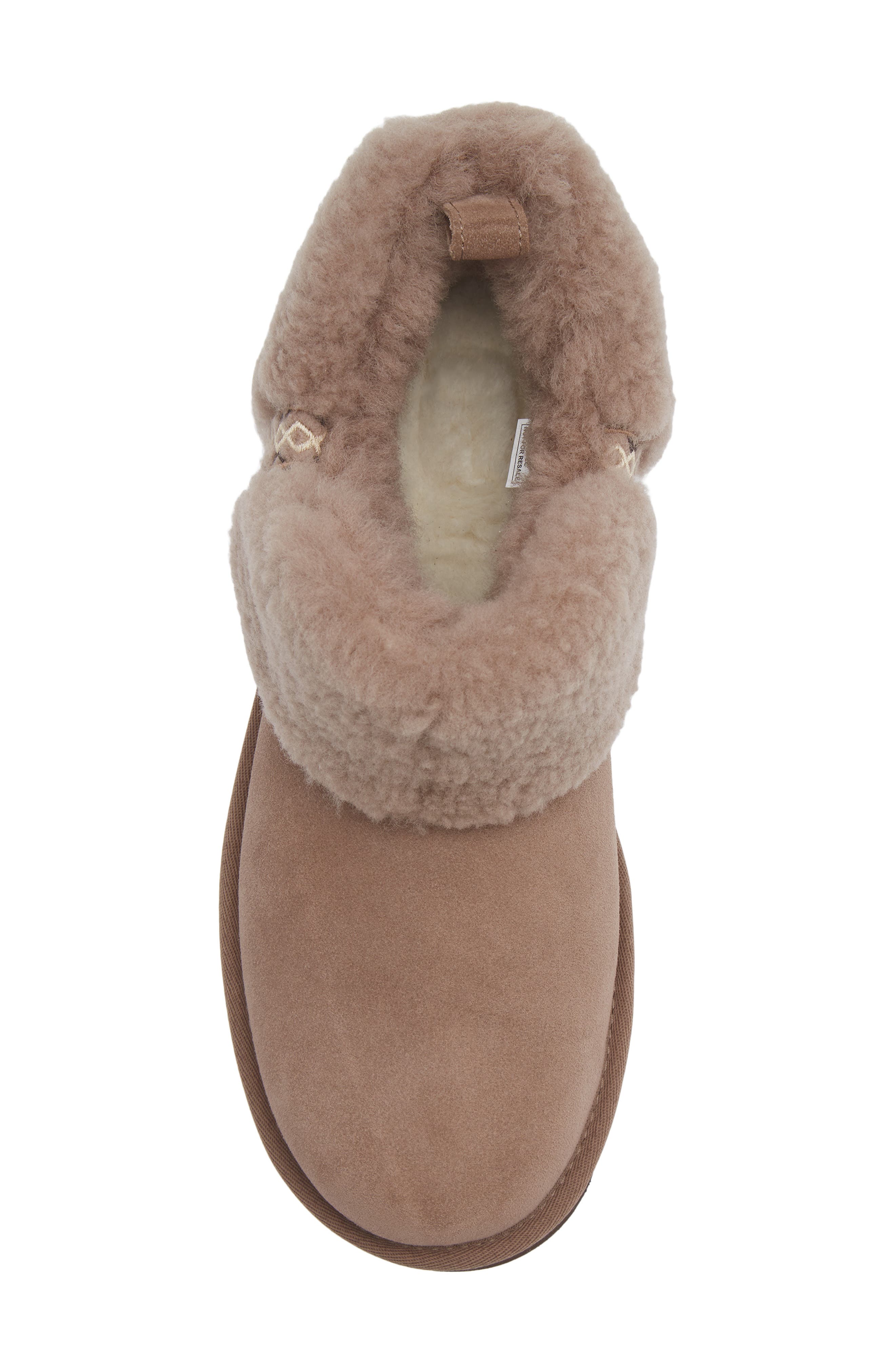 Ultra Mini Braid Genuine Shearling Bootie, Alternate, color, CARIBOU