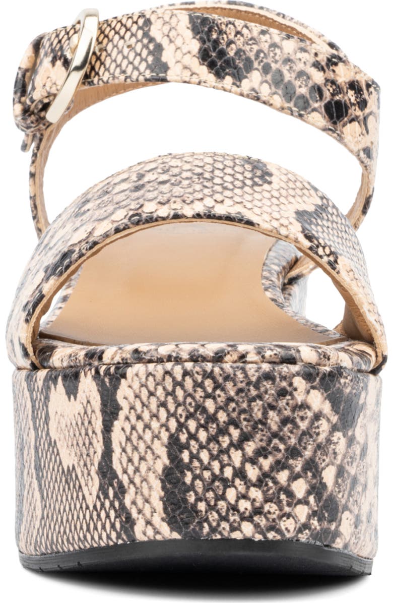 Aquatalia Dinah Water Repellent Ankle Strap Platform Wedge Sandal, Alternate, color,