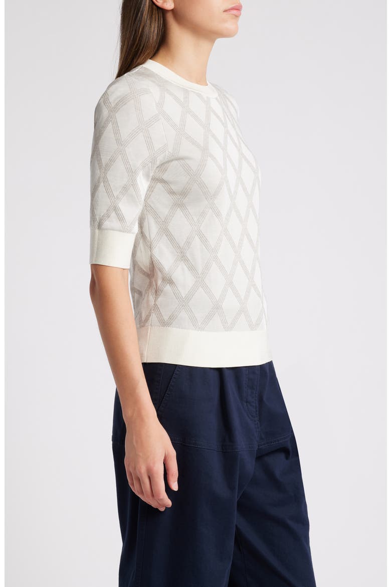Firone Lightweight Merino Wool Blend Sweater, Alternate, color, GREY ARGYLE