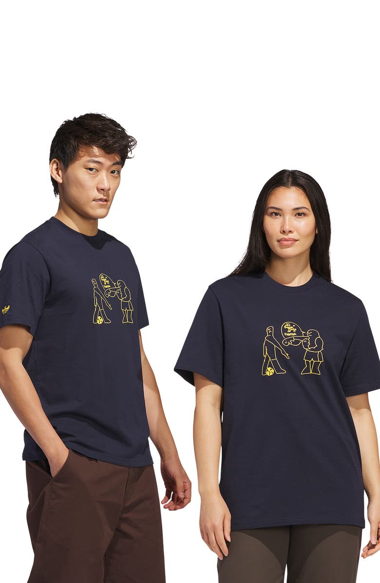 adidas Shmoofoil Fighter Graphic T-Shirt, Alternate, color, Legend Ink