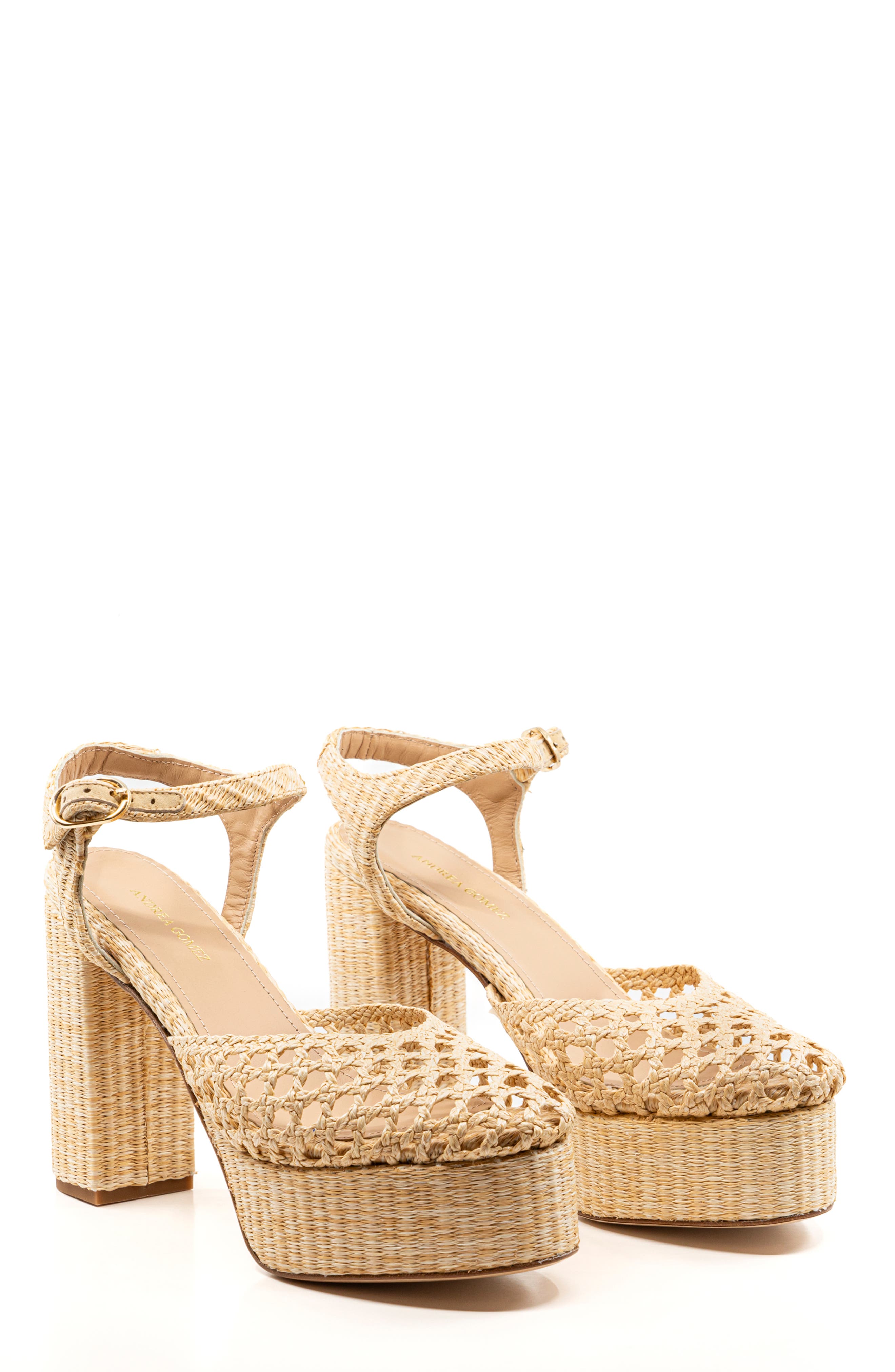 Beatriz Platform, Alternate, color, natural raffia