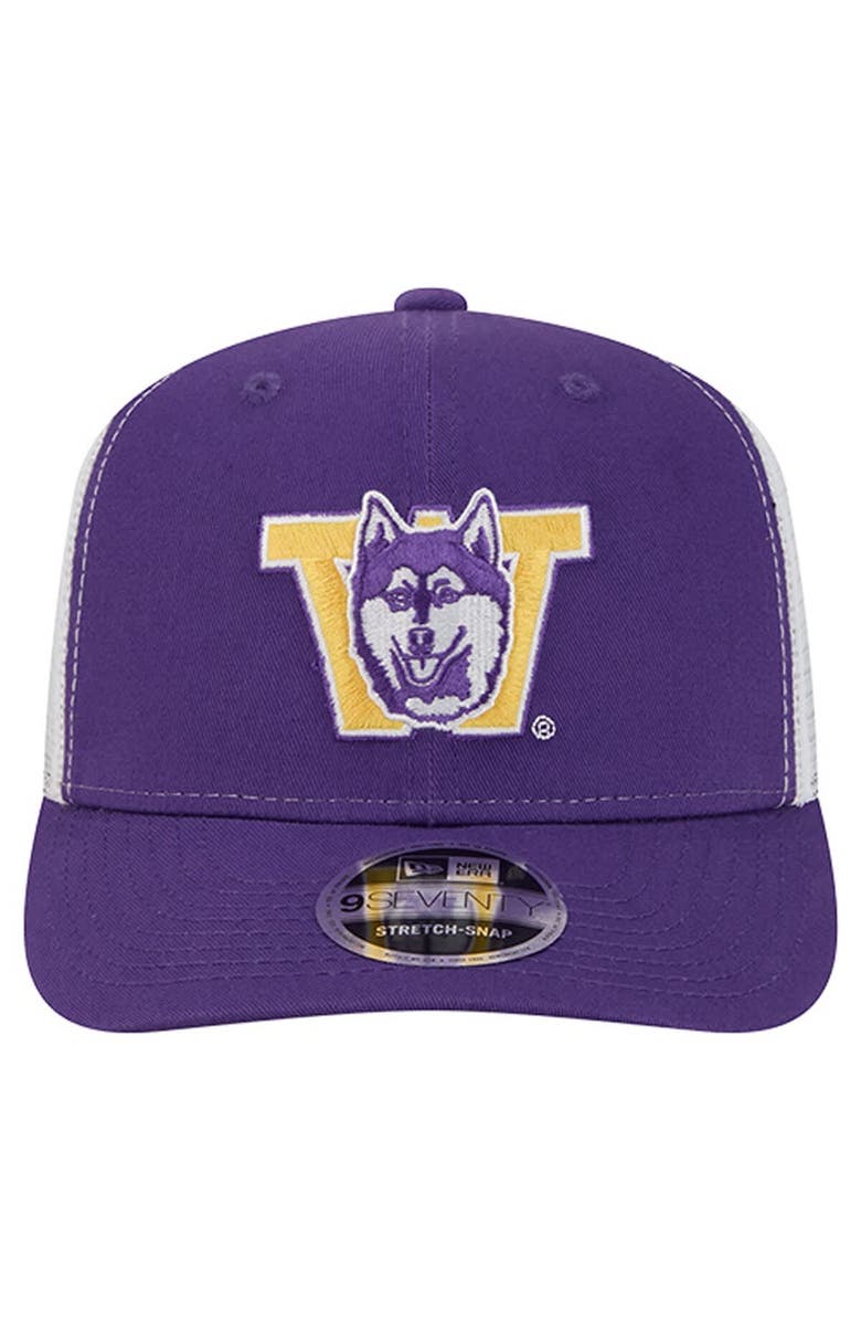 New Era Men's New Era Purple Washington Huskies Team 9SEVENTY COOLERA Trucker Adjustable Hat, Alternate, color, Purple