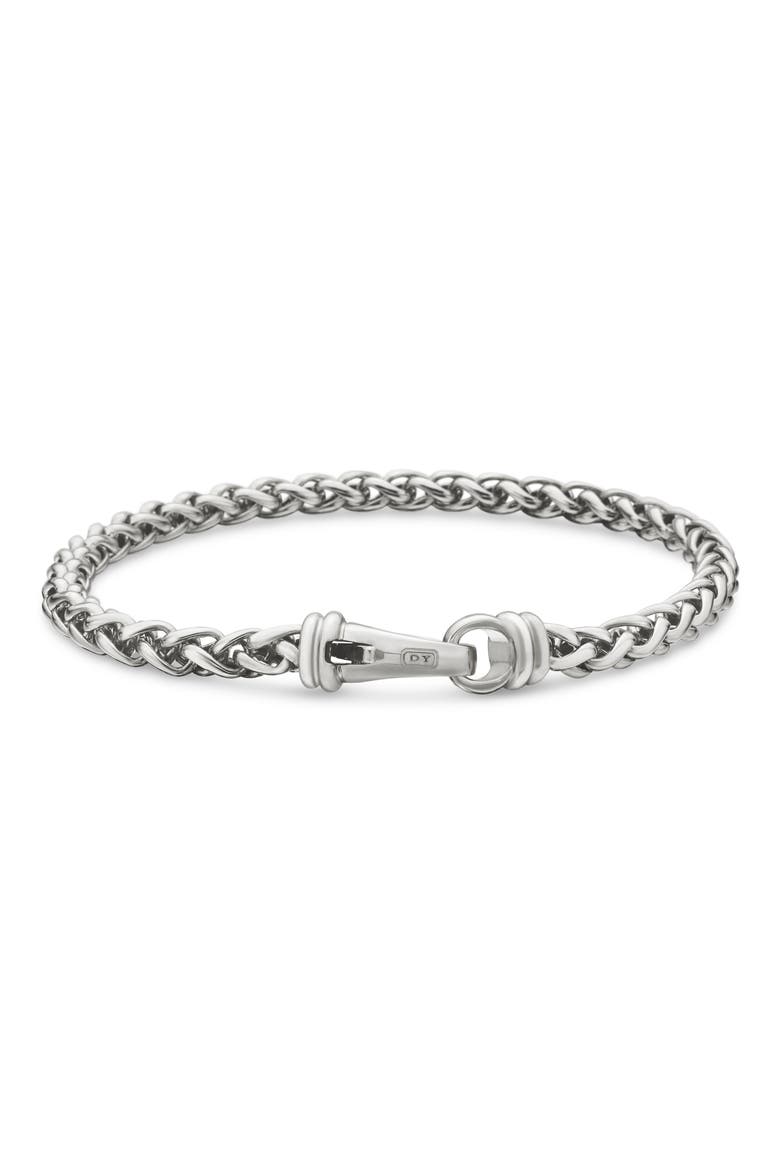 Wheat Chain Bracelet in Sterling Silver, 4mm, Alternate, color, SILVER