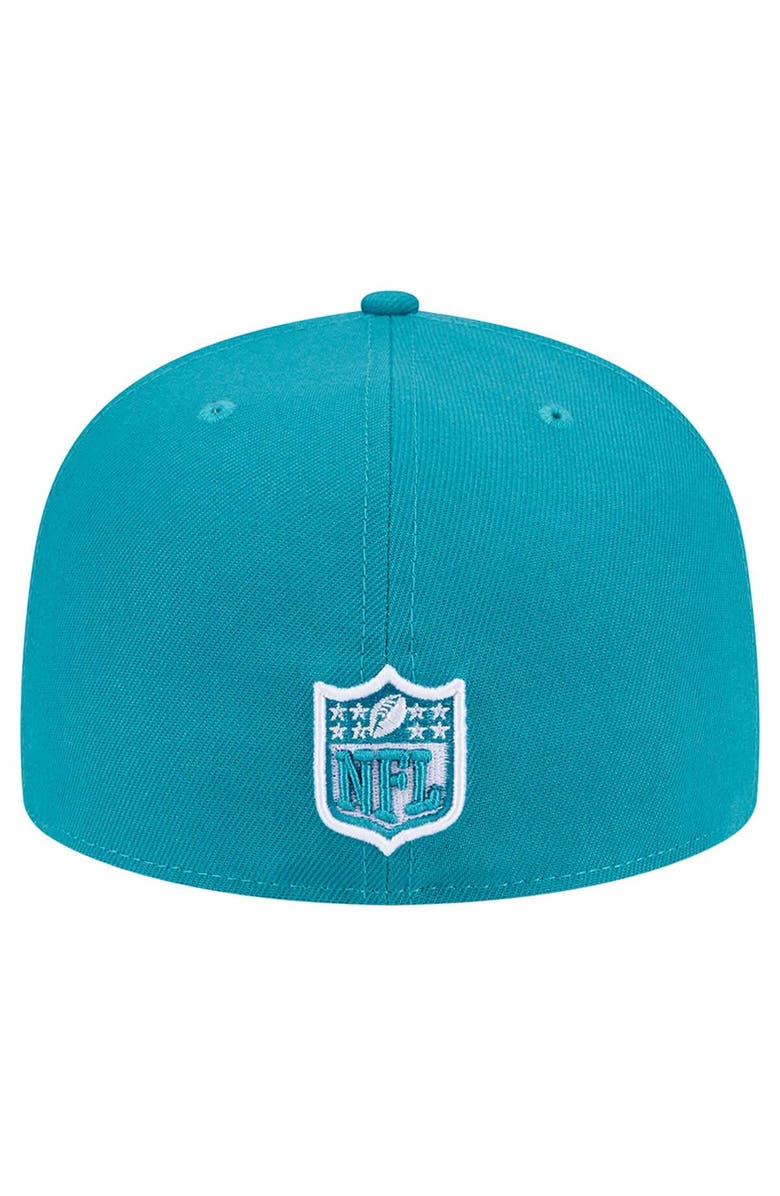 New Era Men's New Era Aqua Miami Dolphins Checkered 59FIFTY Fitted Hat, Alternate, color, Aqua