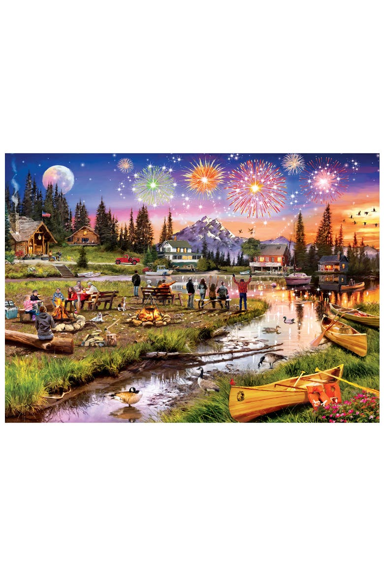 Fireworks on the Mountain 1000pc Puzzle, Alternate, color, Multicolor