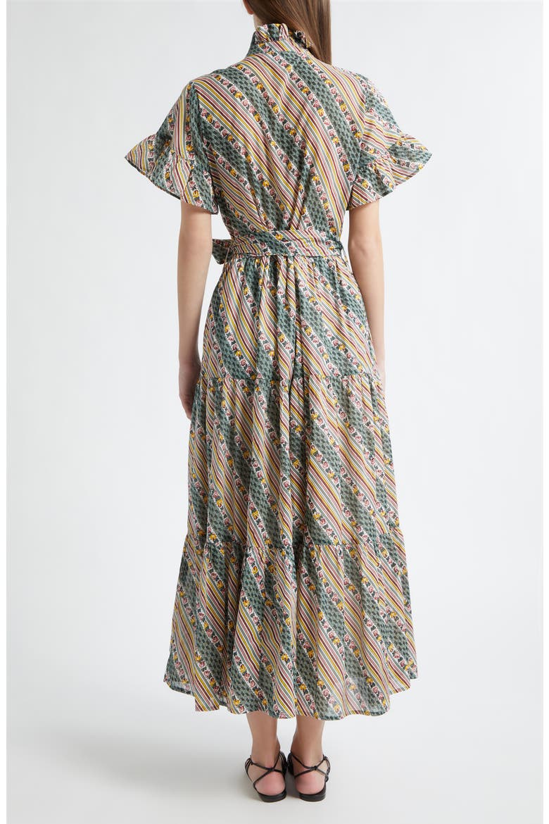 Victoria Ruffle Front Dress, Alternate, color, ROSE STRIPE