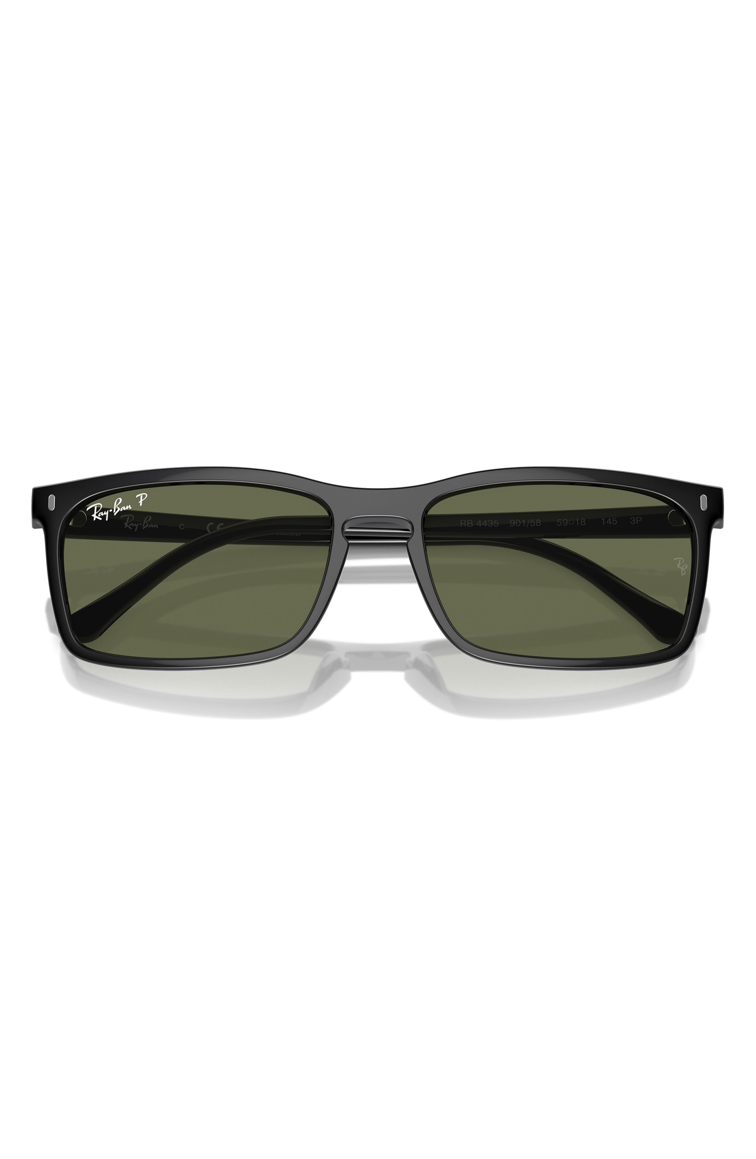 Ray-Ban 59mm Polarized Rectangular Sunglasses