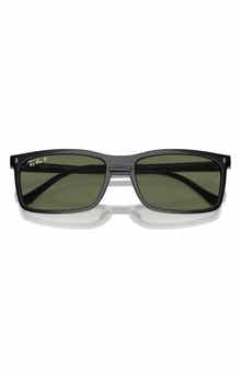 Ray-Ban 59mm Polarized Rectangular Sunglasses