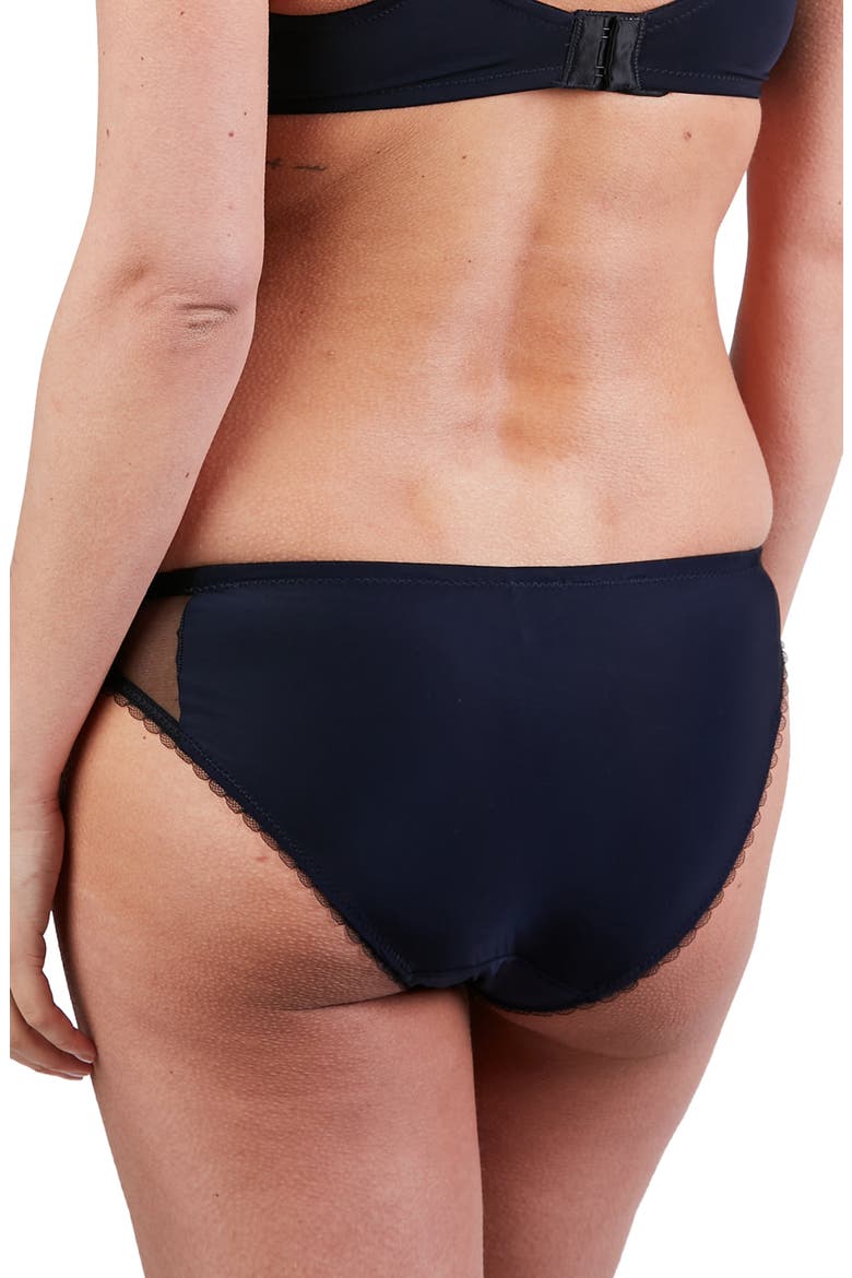 Louise Embroidered Maternity Briefs, Alternate, color, MARINE