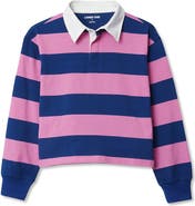 Lands' End Girls Long Sleeve Stripe Rugby Shirt