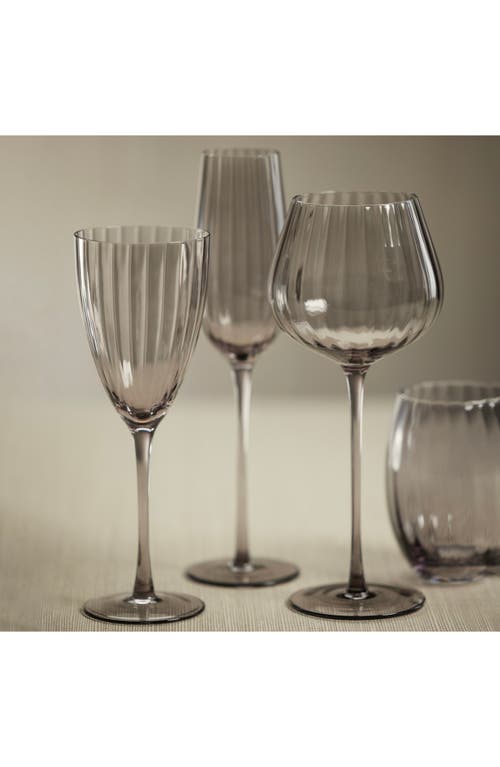 Zodax Malden Set Of 4 White Wine Glasses In Gray