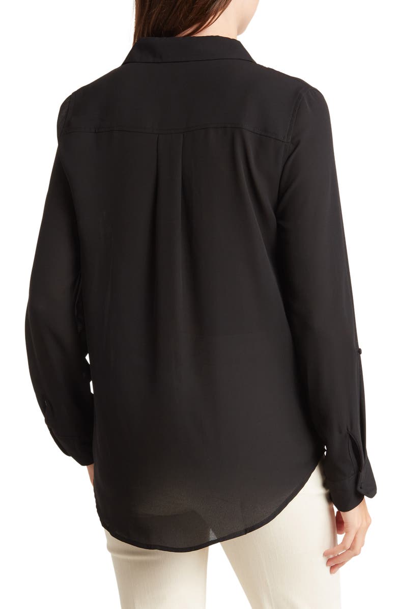 Nanette Lepore Roll Tab Button-Up Shirt, Alternate, color,