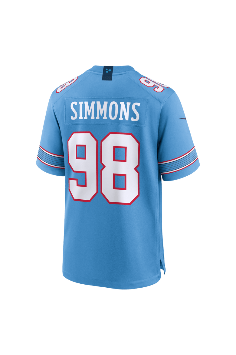 Men's Nike Jeffery Simmons Light Blue Tennessee Titans Game Jersey, Alternate, color, Light Blue