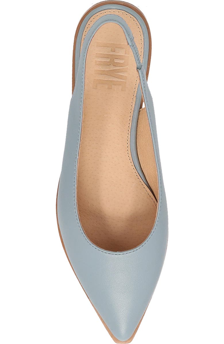Frye Kenzie Pointed Toe Slingback Flat, Alternate, color, Steel Blue