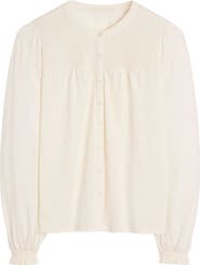 Boden Elsa Shirred Yoke Jersey Shirt