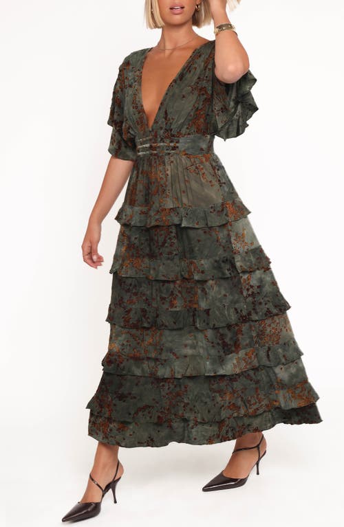 Petal And Pup Petal & Pup Wendi Print Tiered Maxi Dress In Multi