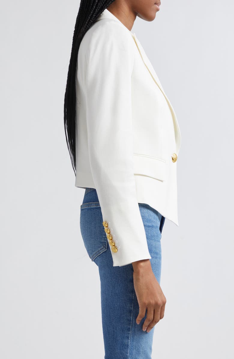 Veronica Beard Hosanna Linen Blend Dickey Jacket, Alternate, color, White