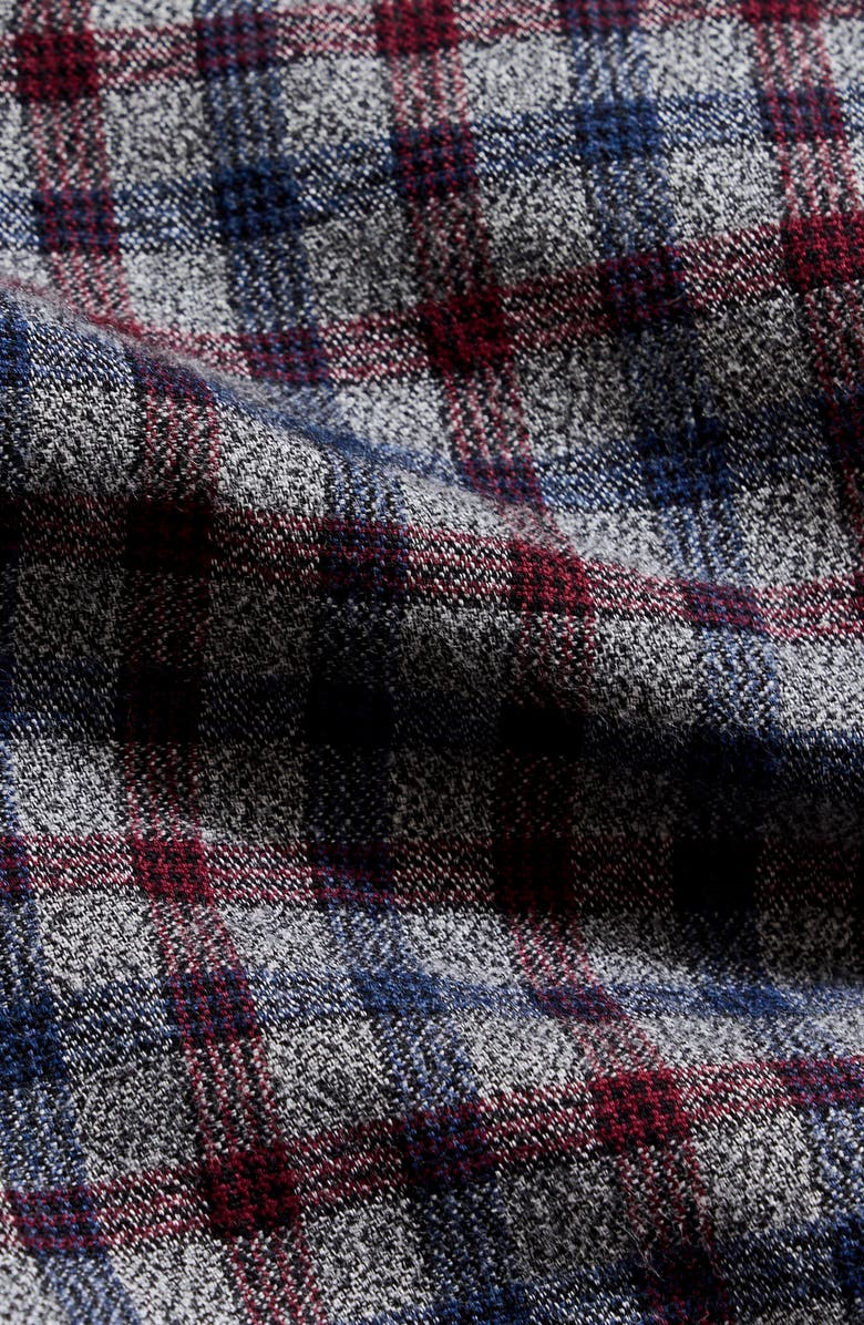 Billy Reid Mélange Plaid Cotton Button-Up Shirt, Alternate, color, Navy Multi