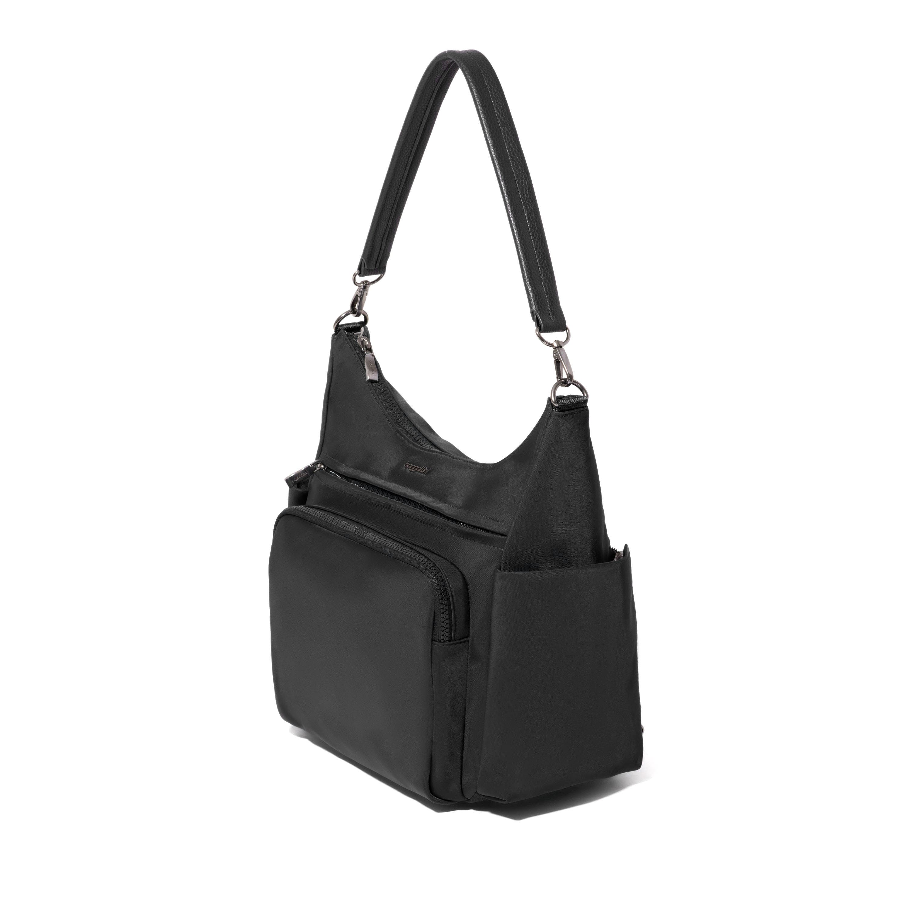 BAGGALLINI Nolita Convertible Hobo, Alternate, color, Black Twill