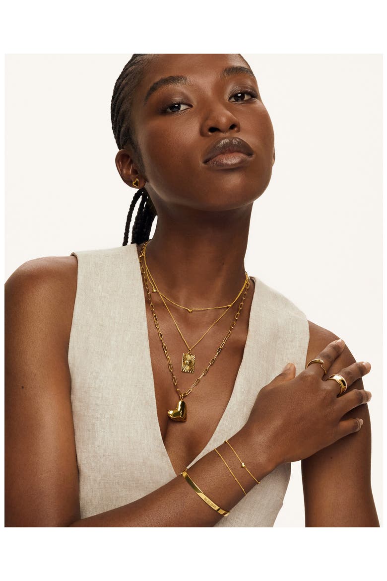 Heart Station Necklace, Alternate, color, 18K GOLD VERMEIL